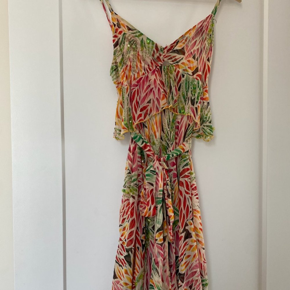 Vintage Diane Von Furstenberg Multi-Coloured Silk Dress